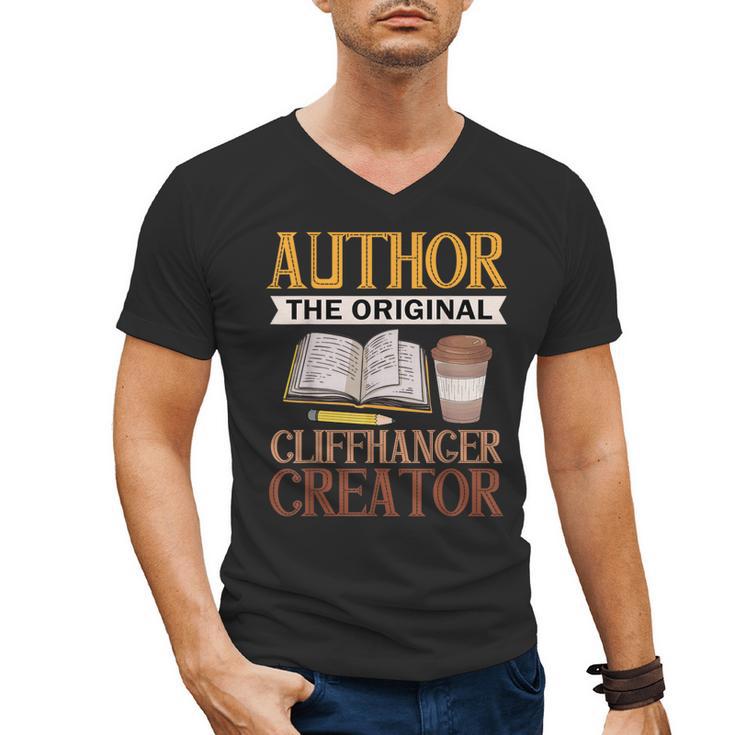Book Writer Cliffhanger Creator Author Book Writing Novelist Men's V-Neck T-Shirt