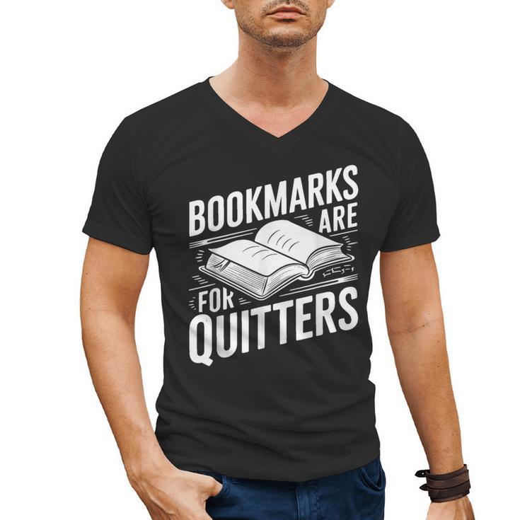 Bookmarks Quote Library Book Reader Men's V-Neck T-Shirt