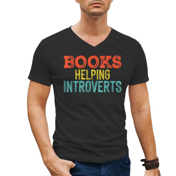 Books Helping Introverts I Introvert Men's V-Neck T-Shirt