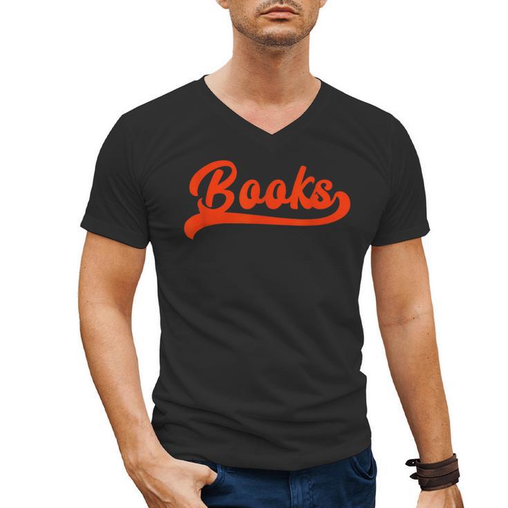 Books Reader Librarian Book Lover Bookworm Library Reading Men's V-Neck T-Shirt
