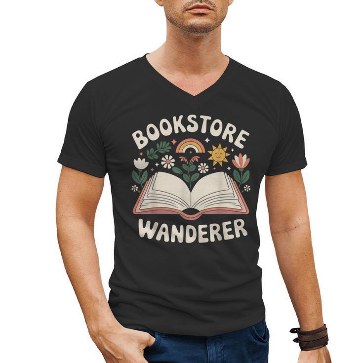 Bookstore Wanderers Retro Women Book Lovers Men's V-Neck T-Shirt