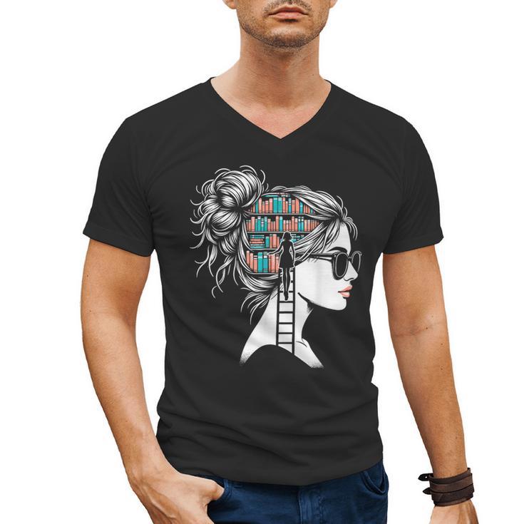 Bookworm Book Nerd Librarian Bookish Librarian Men's V-Neck T-Shirt