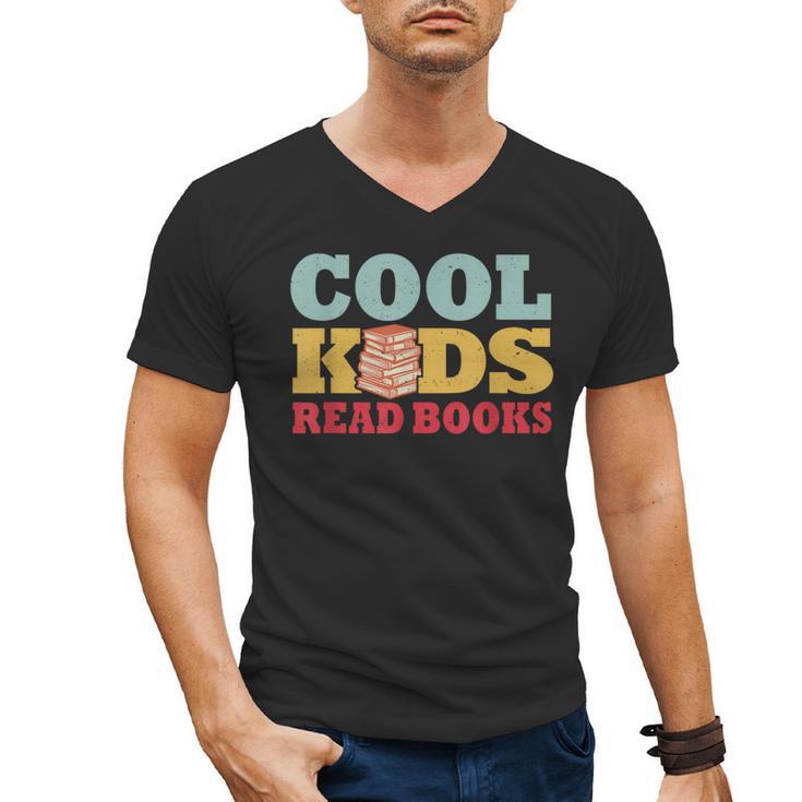 Bookworm Cool Kids Read Books Book Lover Reading Men's V-Neck T-Shirt