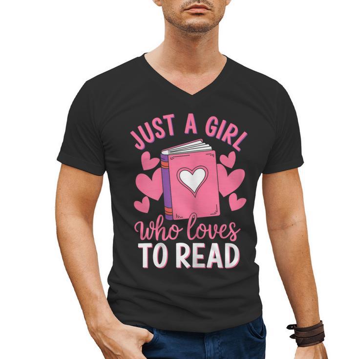 Bookworm Just A Girl Who Loves To Read Men's V-Neck T-Shirt