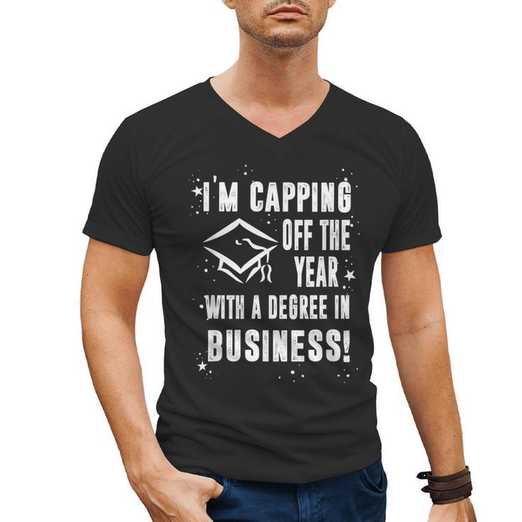Business Graduate Shirt Graduation Tshirt Men's V-Neck T-Shirt
