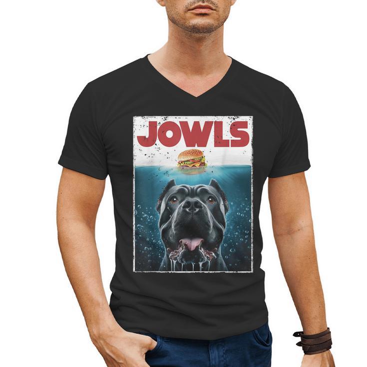 Cane Corso Jowls Top Drool Burger Dog Mom Dog Dad Men's V-Neck T-Shirt
