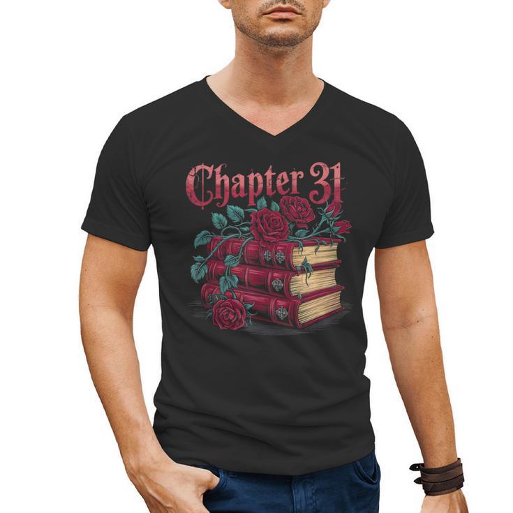Chapter 31 Gothic 31st Birthday Book Lover Dark Romance Men's V-Neck T-Shirt