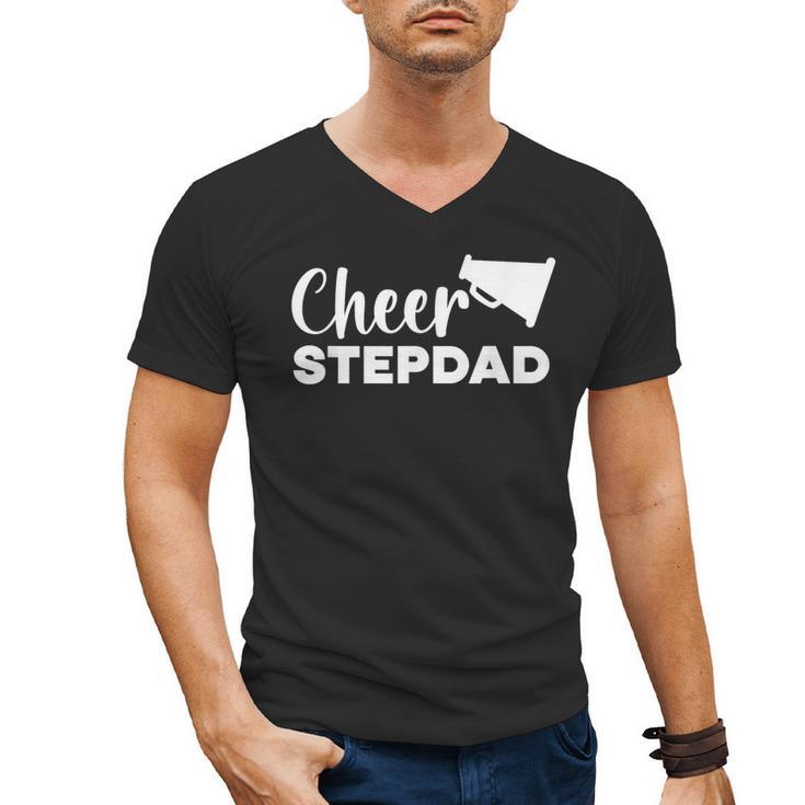 Cheer Stepdad Cheerleading Step Dad Cheerleader Stepfather Men's V-Neck T-Shirt