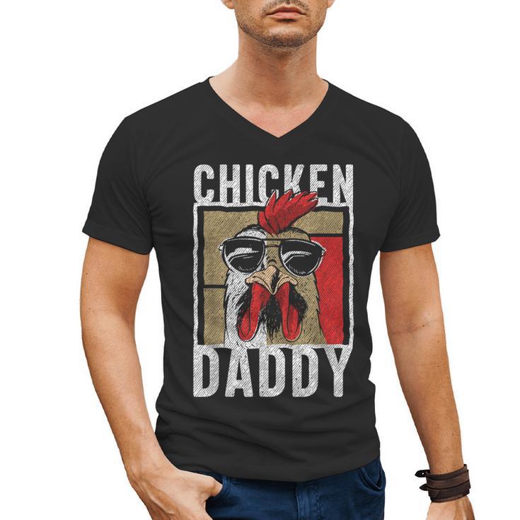 Chicken Daddy a Fun For Every Rooster In The Basket Men's V-Neck T-Shirt