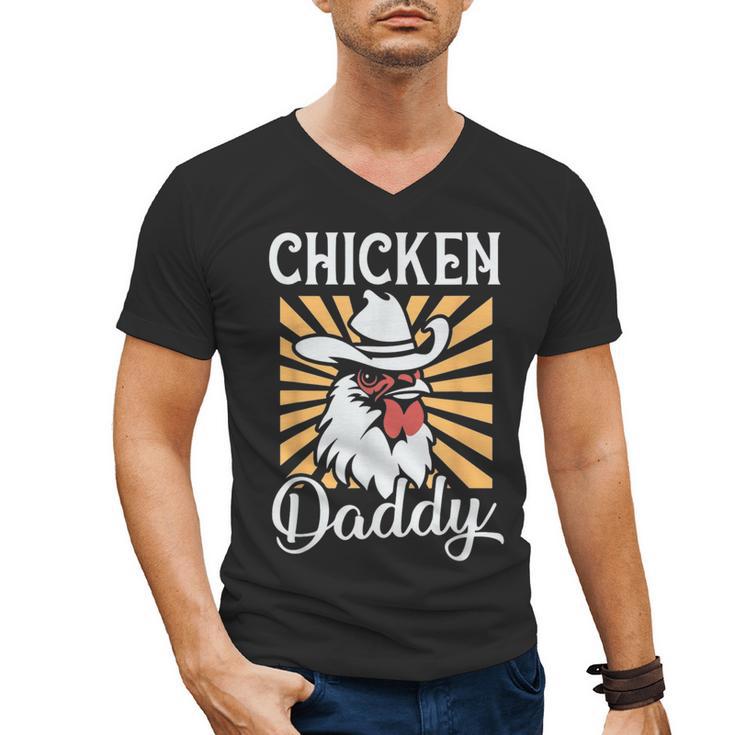 Chicken Daddy Vintage Poultry Farmer Fathers Day Men's V-Neck T-Shirt