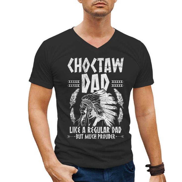 Choctaw Tribe For a Proud Choctaw Dad Men's V-Neck T-Shirt