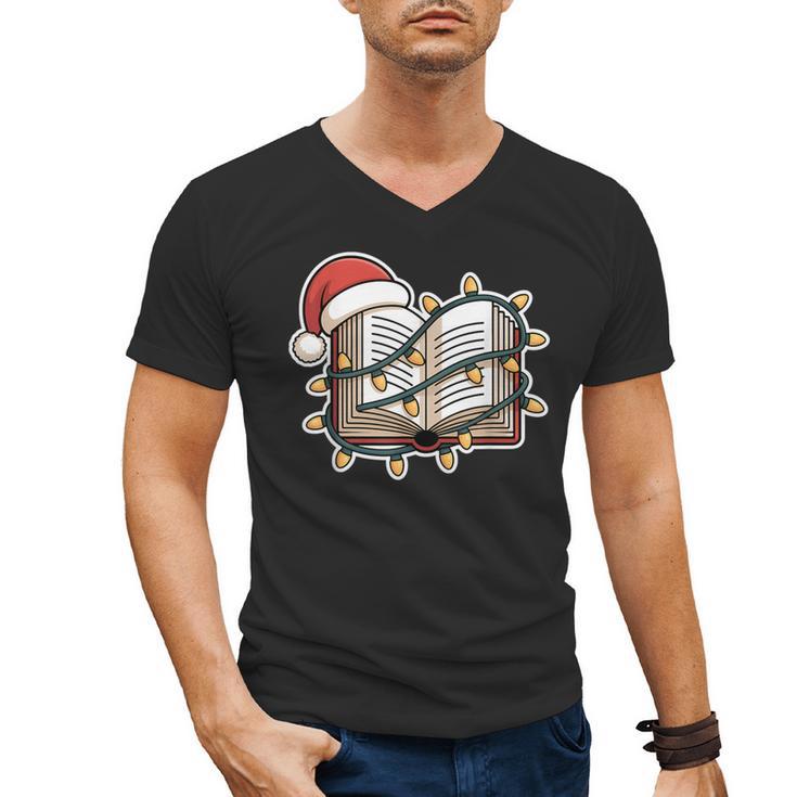 Christmas Book Festive Holiday Xmas Men's V-Neck T-Shirt