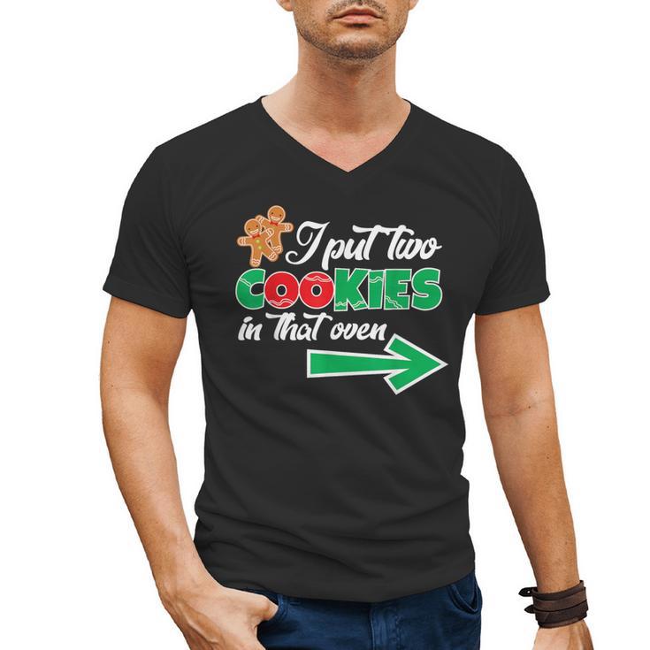 Christmas Twins Expecting Dad T-Shirt Pregnant Wife Tee Men's V-Neck T-Shirt