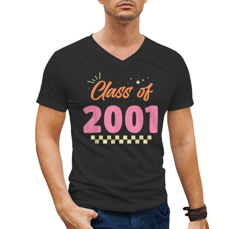 Class Of 2001 Meetup School Graduation Reunion Men's V-Neck T-Shirt