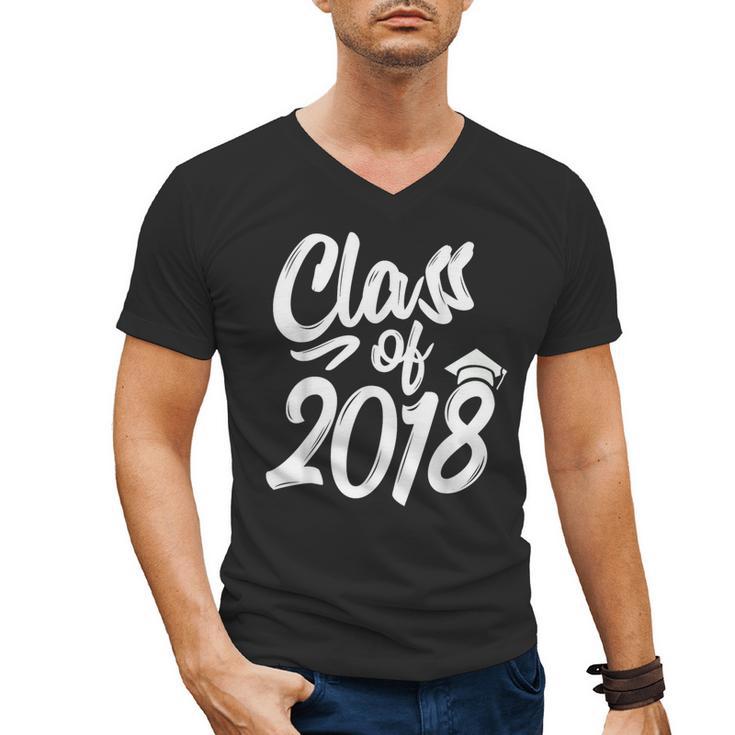 Class Of 2018 Graduation Cap Trendy Cute Men's V-Neck T-Shirt