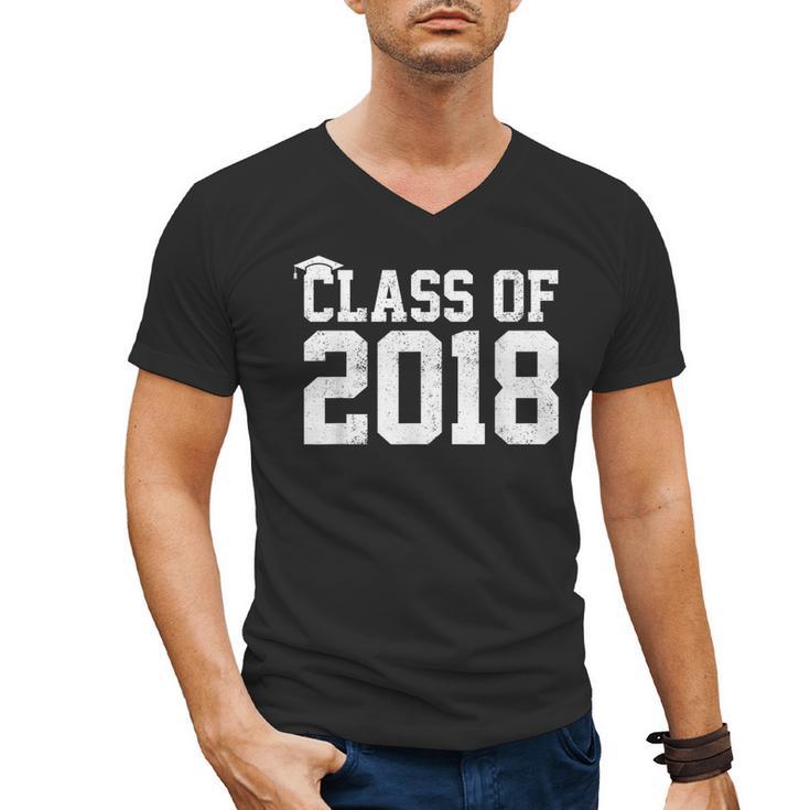 Class Of 2018 Graduation Senior High School College Men's V-Neck T-Shirt