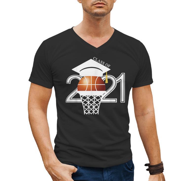 Class 2021 Graduation Senior Basketball Player Men's V-Neck T-Shirt