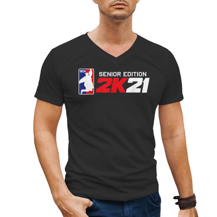 Class Of 2021 Senior Year Gamer Style Graduation For Grad Men's V-Neck T-Shirt