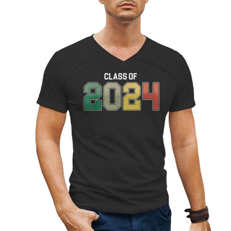Class Of 2024 College High School Graduation Men's V-Neck T-Shirt