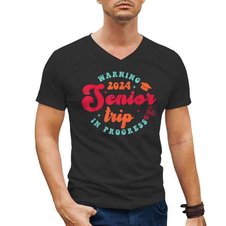 Class Of 2024 Senior Trip In Progress Graduation Trip Men's V-Neck T-Shirt