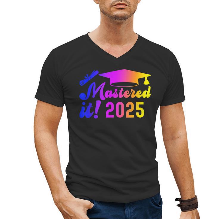 Class Of 2025 Mastered It College Masters Degree Graduation Men's V-Neck T-Shirt