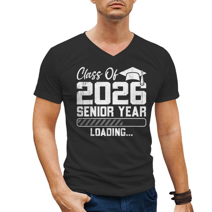 Class Of 2026 Senior Year Loading Countdown Graduation Men's V-Neck T-Shirt