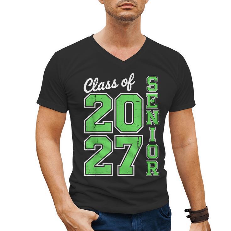 Class Of 2027 Senior 27 High School Graduation Senior 2027 Men's V-Neck T-Shirt