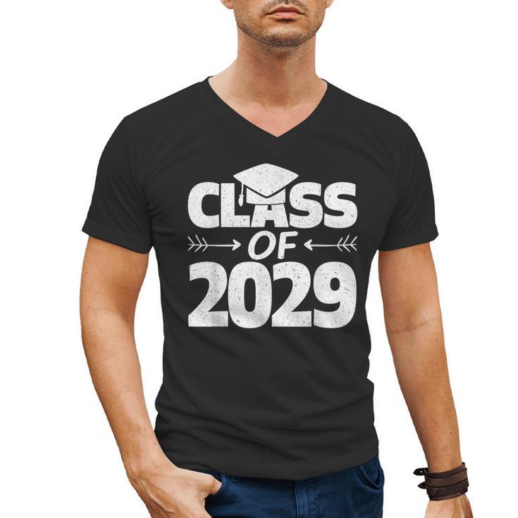 Class Of 2029 Shirt For Elementary Kids Graduation Men's V-Neck T-Shirt