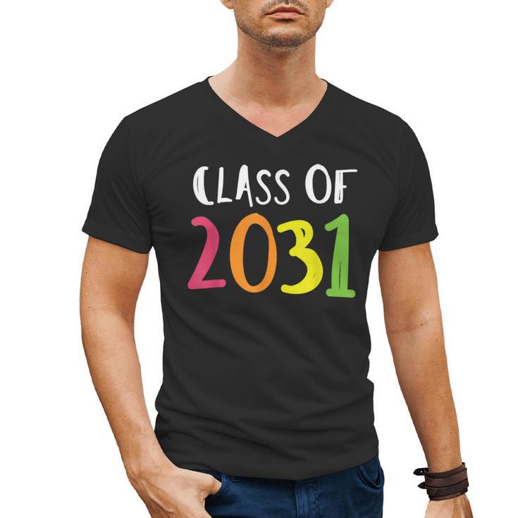 Class Of 2031 Kindergarten Graduation Back To School T-Shirt Men's V-Neck T-Shirt