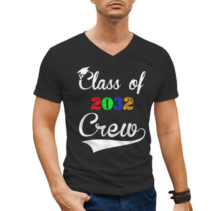Class Of 2032 Kindergarten Back To School Graduation Men's V-Neck T-Shirt