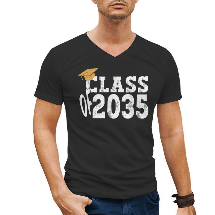 Class Of 2035 Grow With Me Boy Girl First Day Of Graduation Men's V-Neck T-Shirt