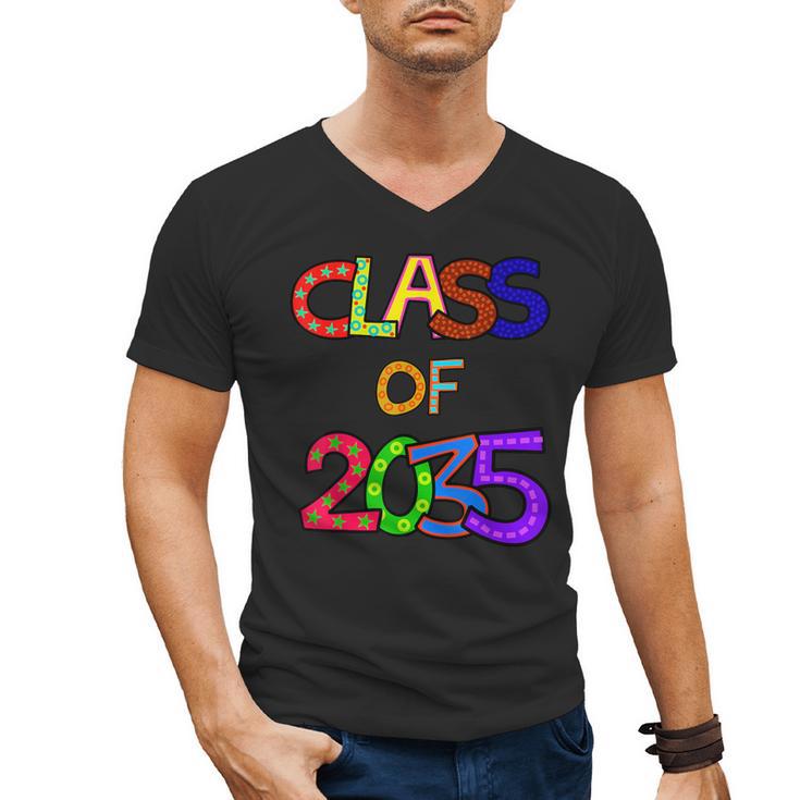 Class Of 2035 Grow With Me Kindergarten Graduation Men's V-Neck T-Shirt