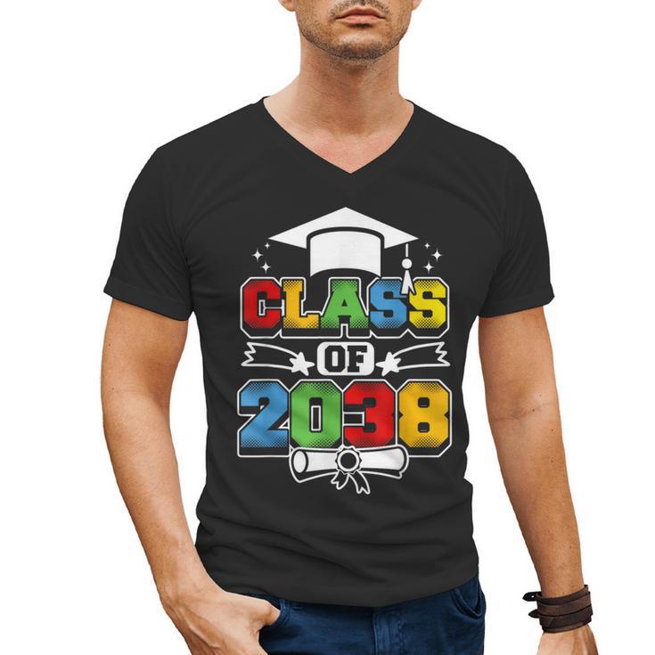Class Of 2038 First Day Of School & Graduation 2038 Men's V-Neck T-Shirt