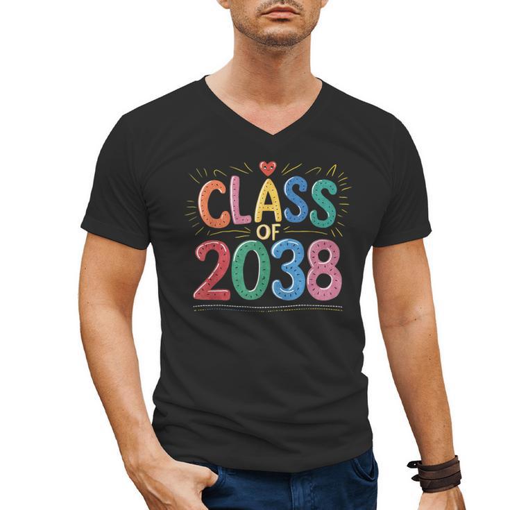 Class Of 2038 Pre K Graduate Preschool Graduation Men's V-Neck T-Shirt