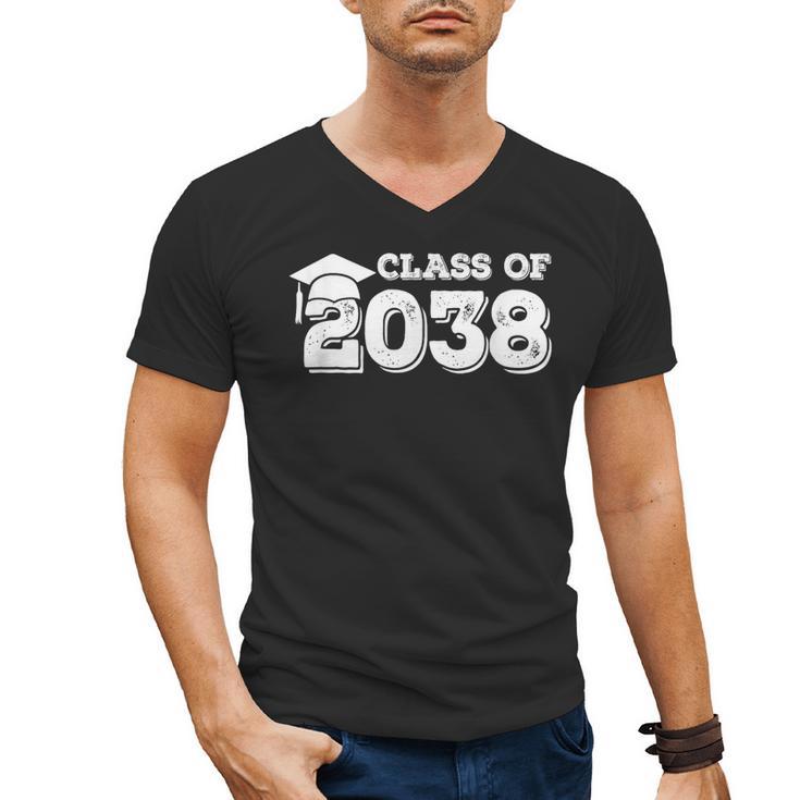 Class Of 2038 Shirt Senior Graduation 2038 Men's V-Neck T-Shirt