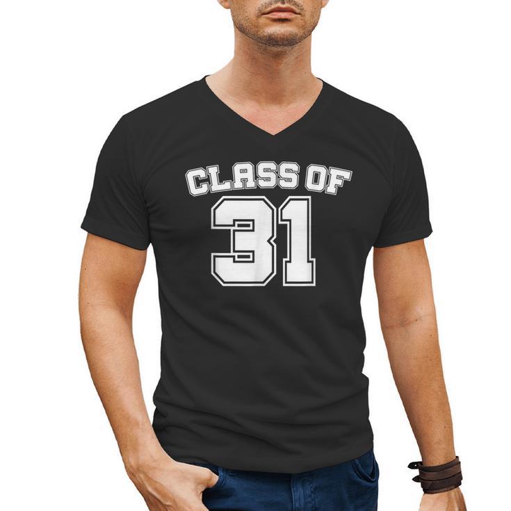 Class Of 31 2031 School Tee Shirt Graduation Class Party Men's V-Neck T-Shirt