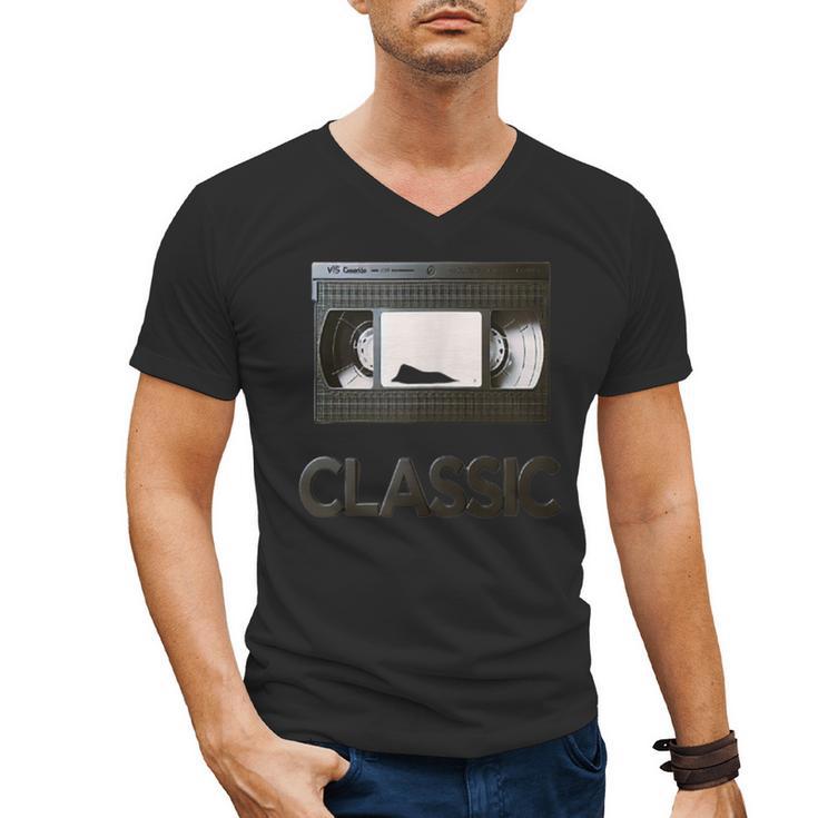 Classic VHS Tape Nostalgia Retro Men's V-Neck T-Shirt