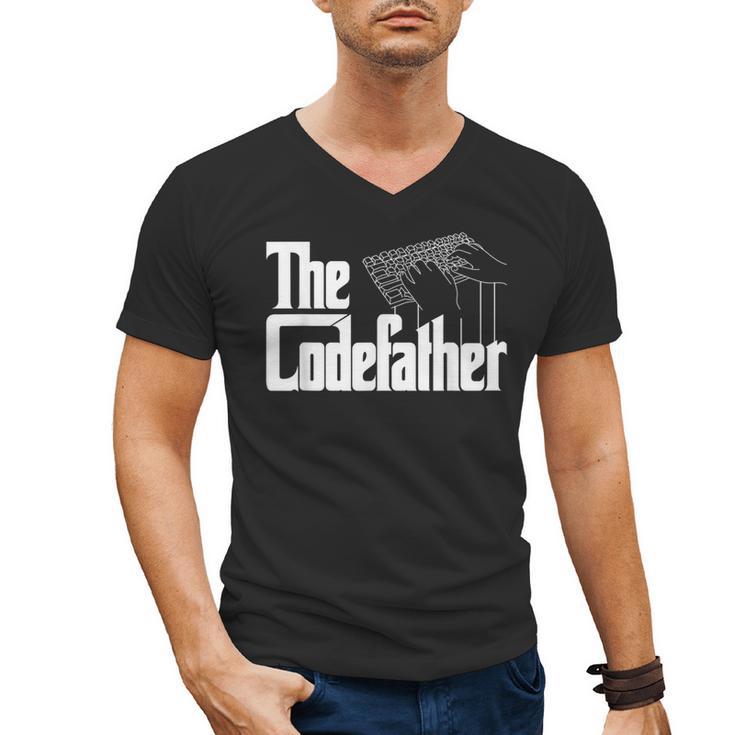 The Code Father Computer Coder Dad Programmer Men's V-Neck T-Shirt