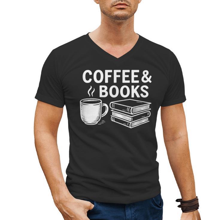 Coffee & Books Men's V-Neck T-Shirt
