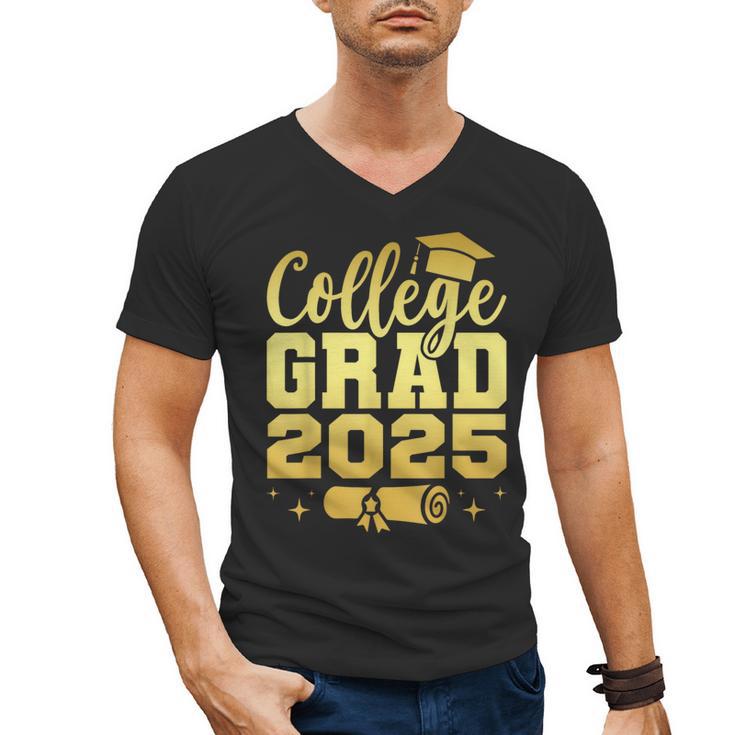 College Grad Class Of 2025 Senior Graduate Graduation Men's V-Neck T-Shirt