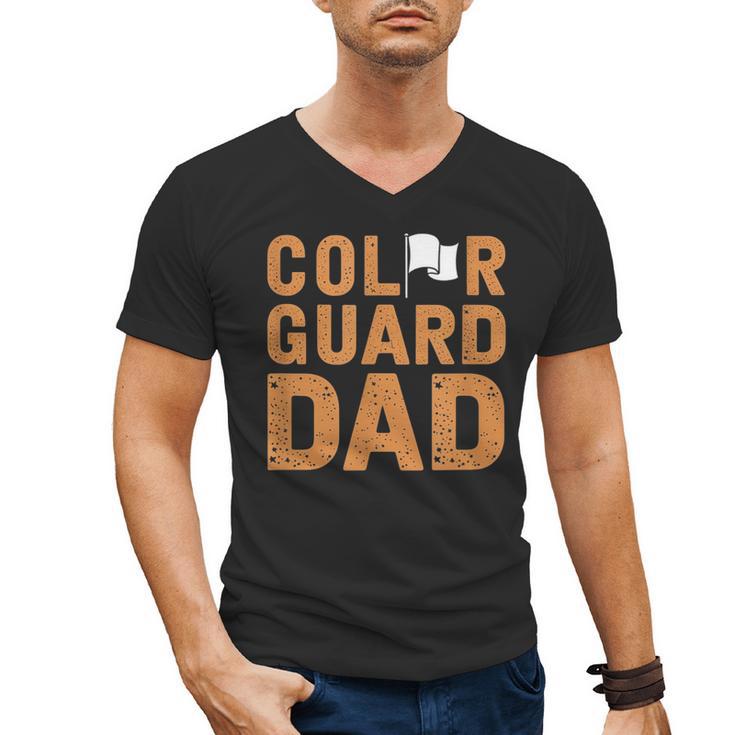 Color Guard Dad Flag Flipping Father Men's V-Neck T-Shirt
