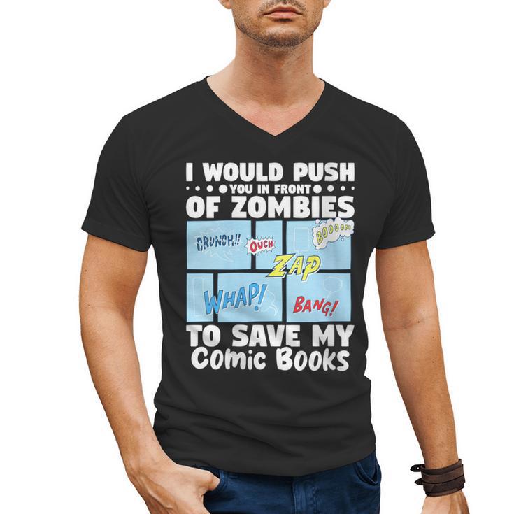 Comics Collecting Book Collector Guide Comics Lover Men's V-Neck T-Shirt