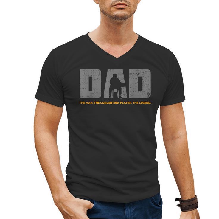 Concertina Dad And Concertina Player Father For Concertina Men's V-Neck T-Shirt