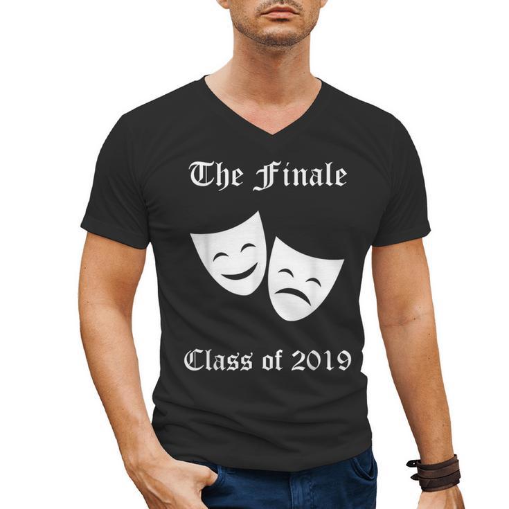 Cool Theater Graduation Tshirt Tragedy And Comedy Masks Men's V-Neck T-Shirt