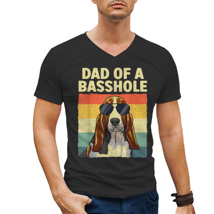 Cool Basset Hound For Men Dad Dog Basset Hound Lovers Men's V-Neck T-Shirt
