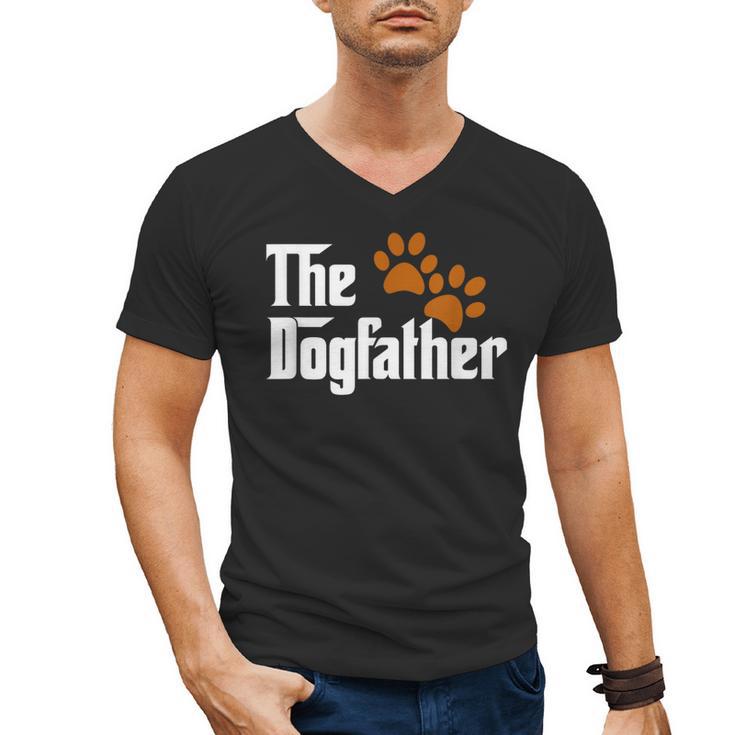 Cool Dog Dad Dog Father Shirt The Dogfather T-Shirt Men's V-Neck T-Shirt