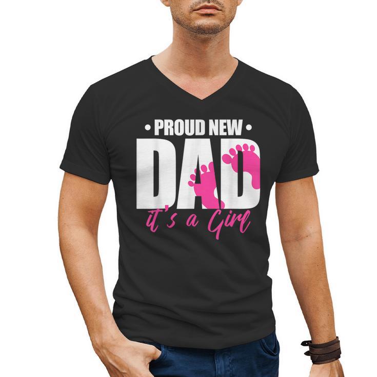 Cool Parent Apparel Proud New Dad It's A Girl Classic Fit Short Sleeve Crew Neck T-Shirt Small Men's V-Neck T-Shirt