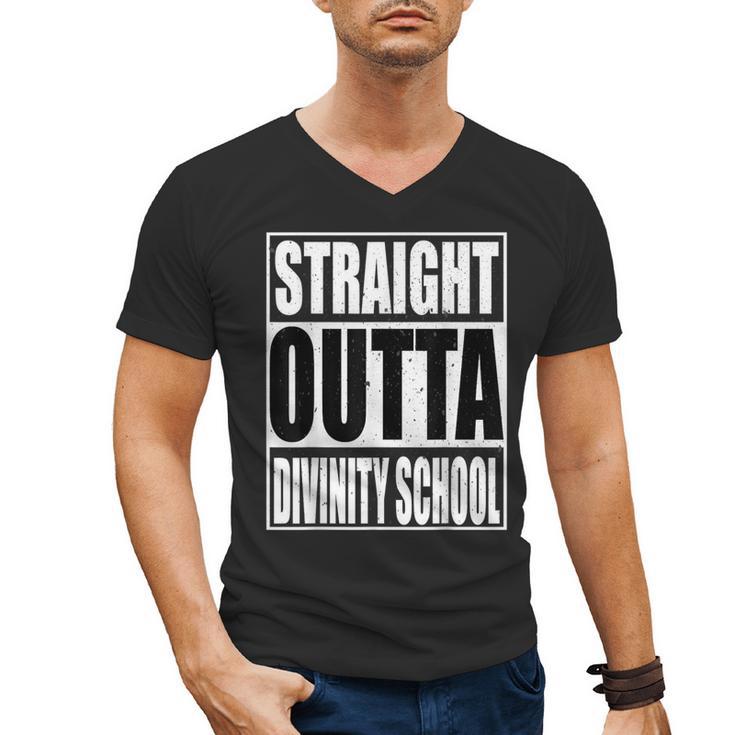 Cool Straight Outta Divinity School Graduation Shirt Men's V-Neck T-Shirt
