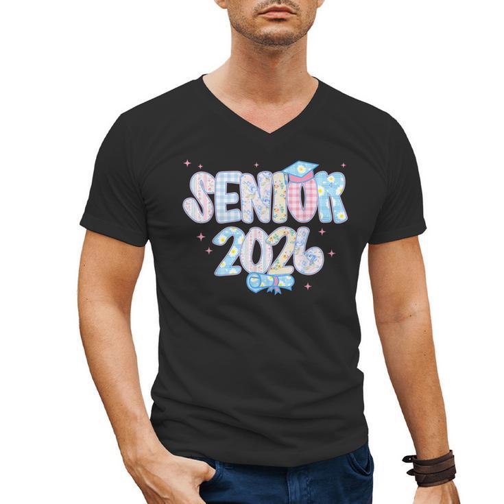 Coquette Senior-Class Of 2026 Preppy Graduation Graduate Men's V-Neck T-Shirt