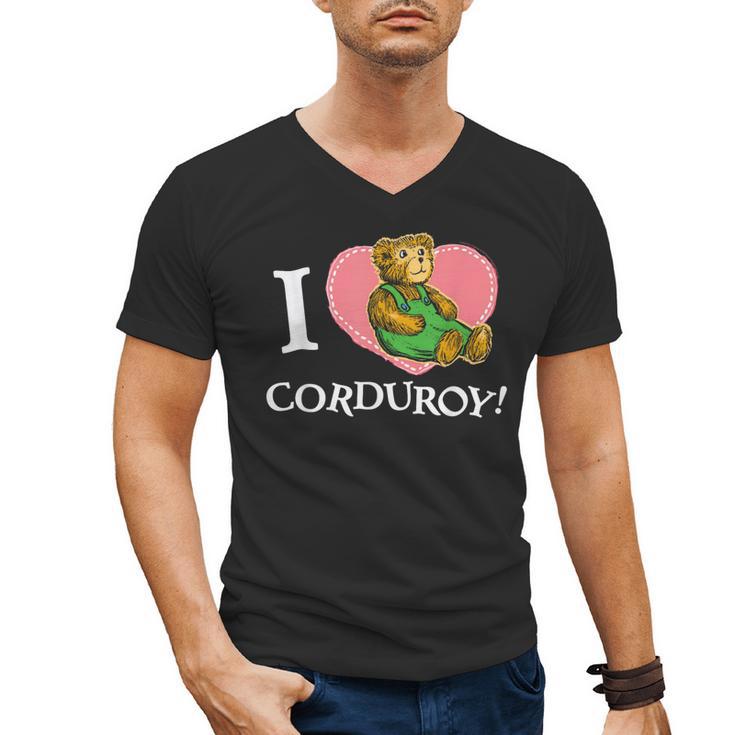 Corduroy I Heart Corduroy Teddy Bear Retro Children's Book Men's V-Neck T-Shirt